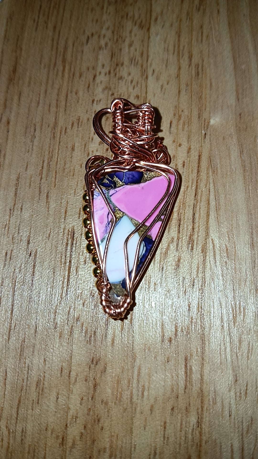 Lovely Wynter's Nightshade Composite Turquoise Gemstone Pendant