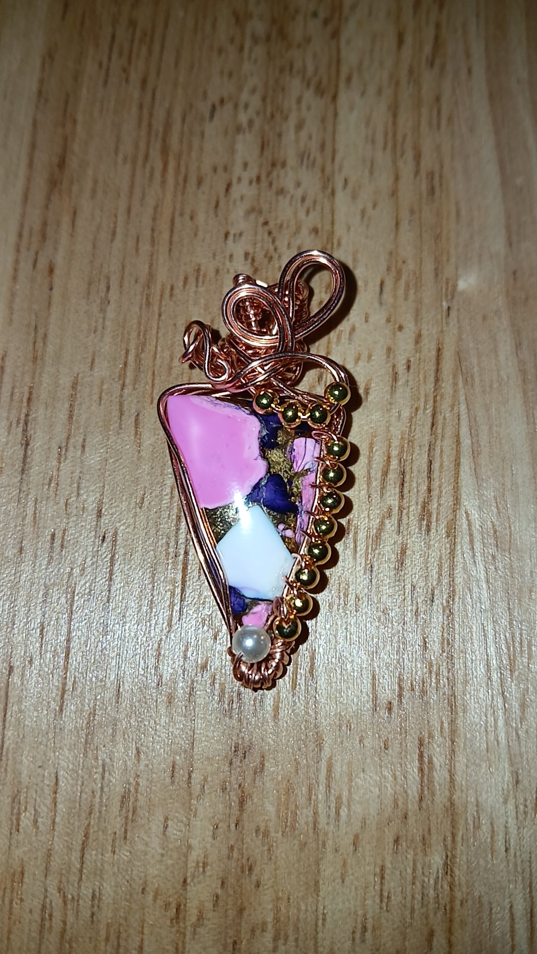 Lovely Wynter's Nightshade Composite Turquoise Gemstone Pendant