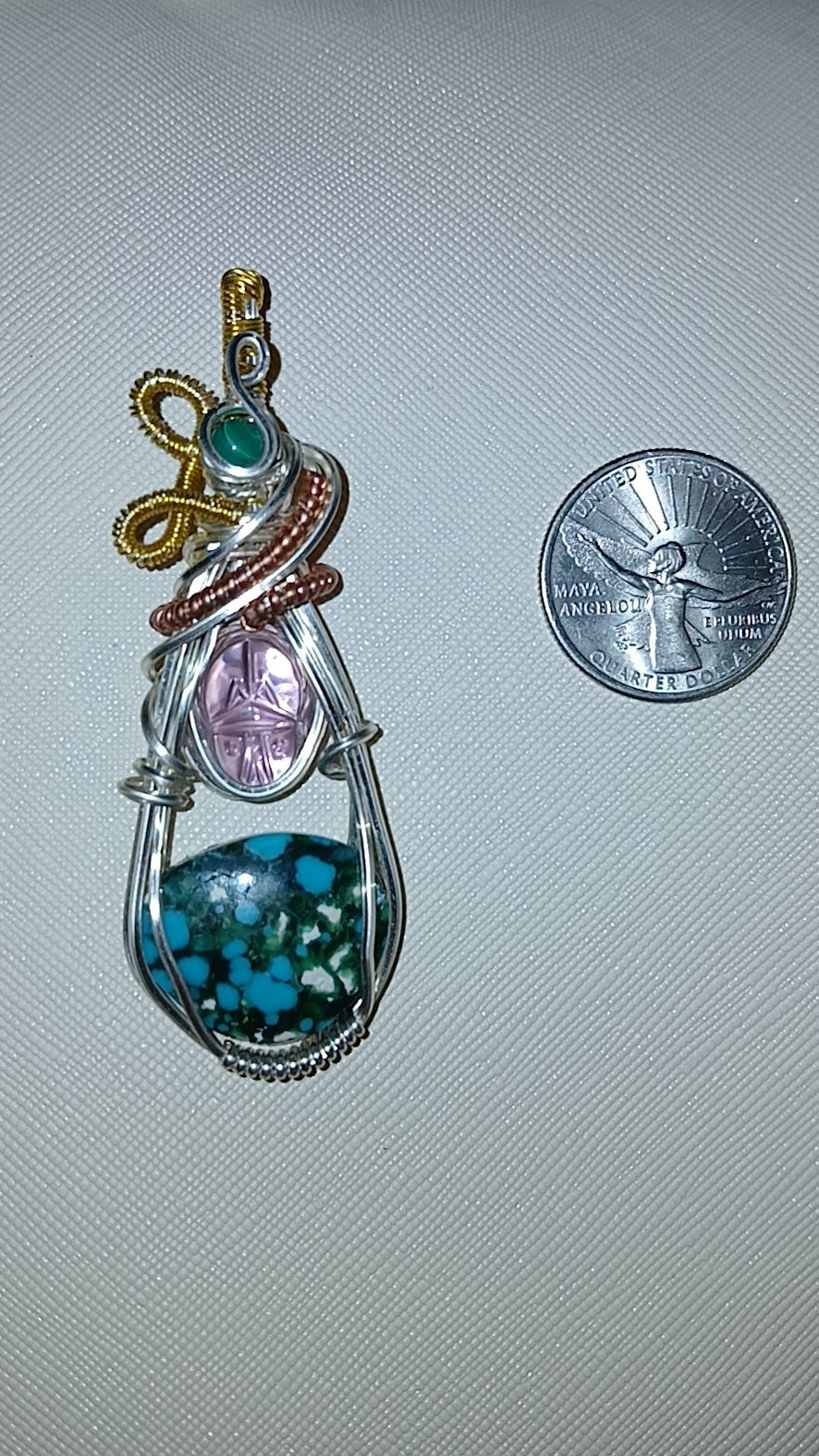 Malachite, Vintage Amethyst & Hubei Turquoise Gemstone