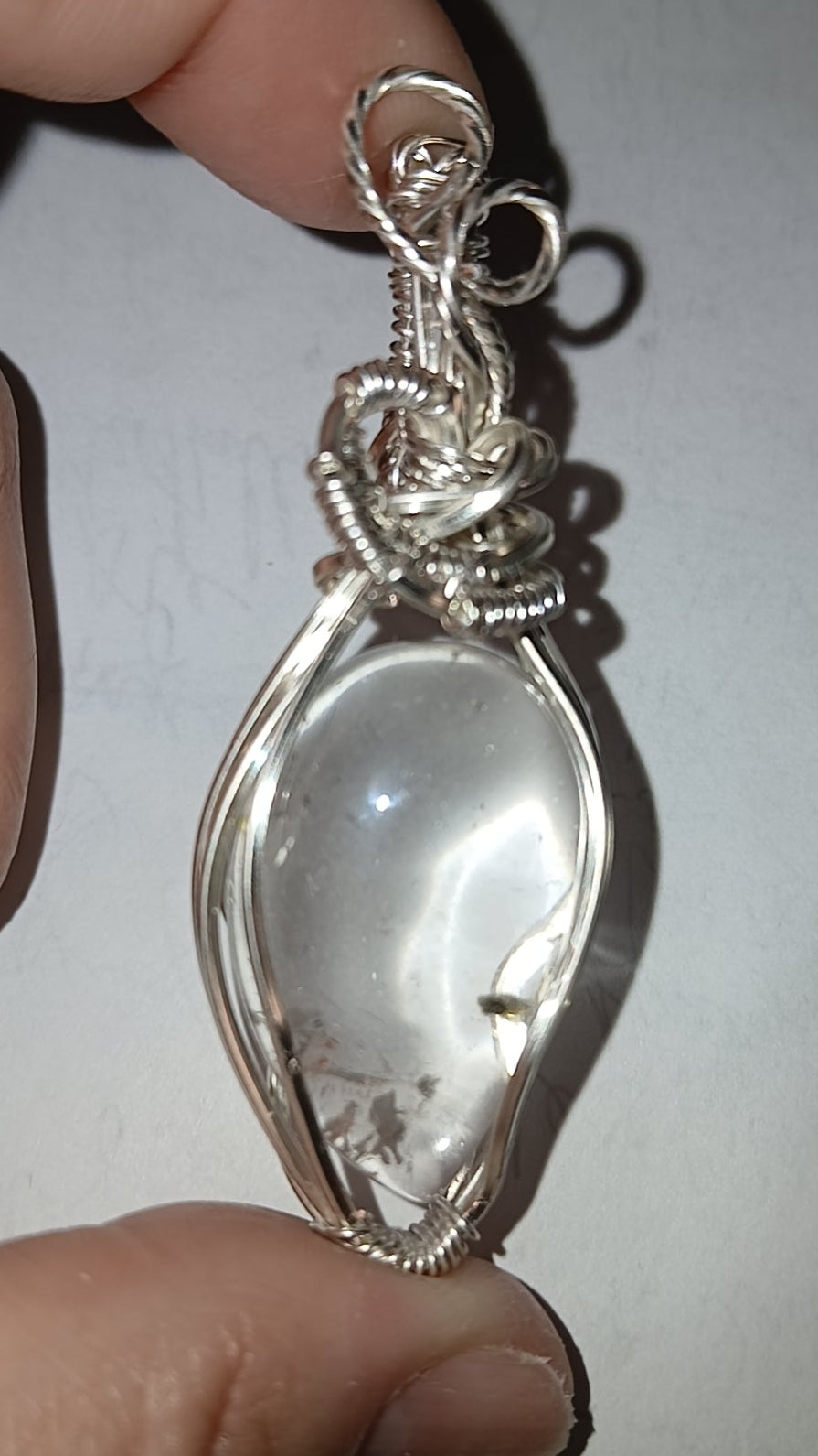 Clear Crystal Quartz Pendant