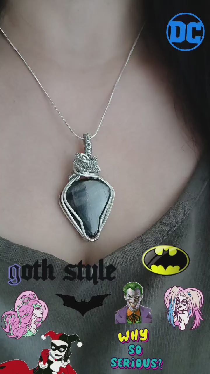 Hypersthene Gemstone Talisman/ Pendant